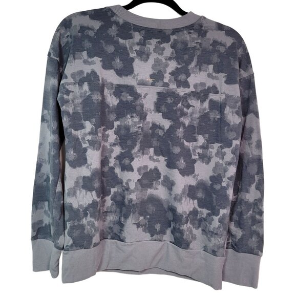 Mondetta Women Camouflage Print Crewneck Long Sleeve Sweatshirt Gray Size Small - Picture 2 of 11
